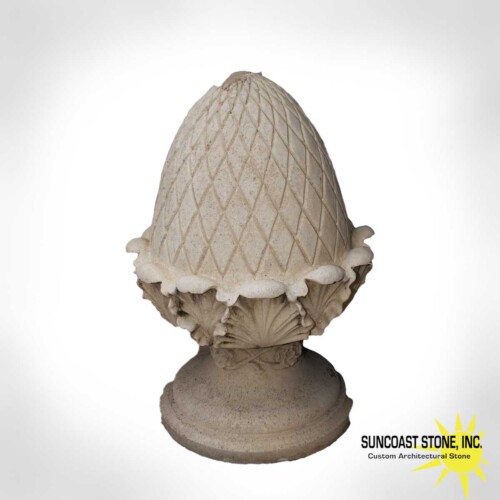 32 inch tall pineapple finial on base