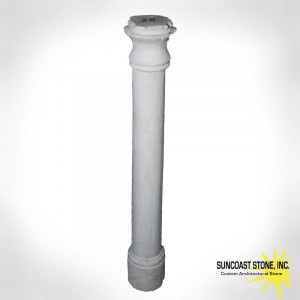 37 inch concrete spindle narrow round top