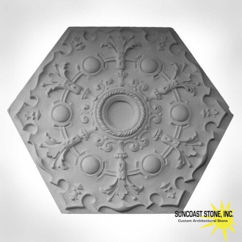hexagonal ceiling medallion