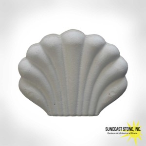 stone shell applique 9 x7 inch